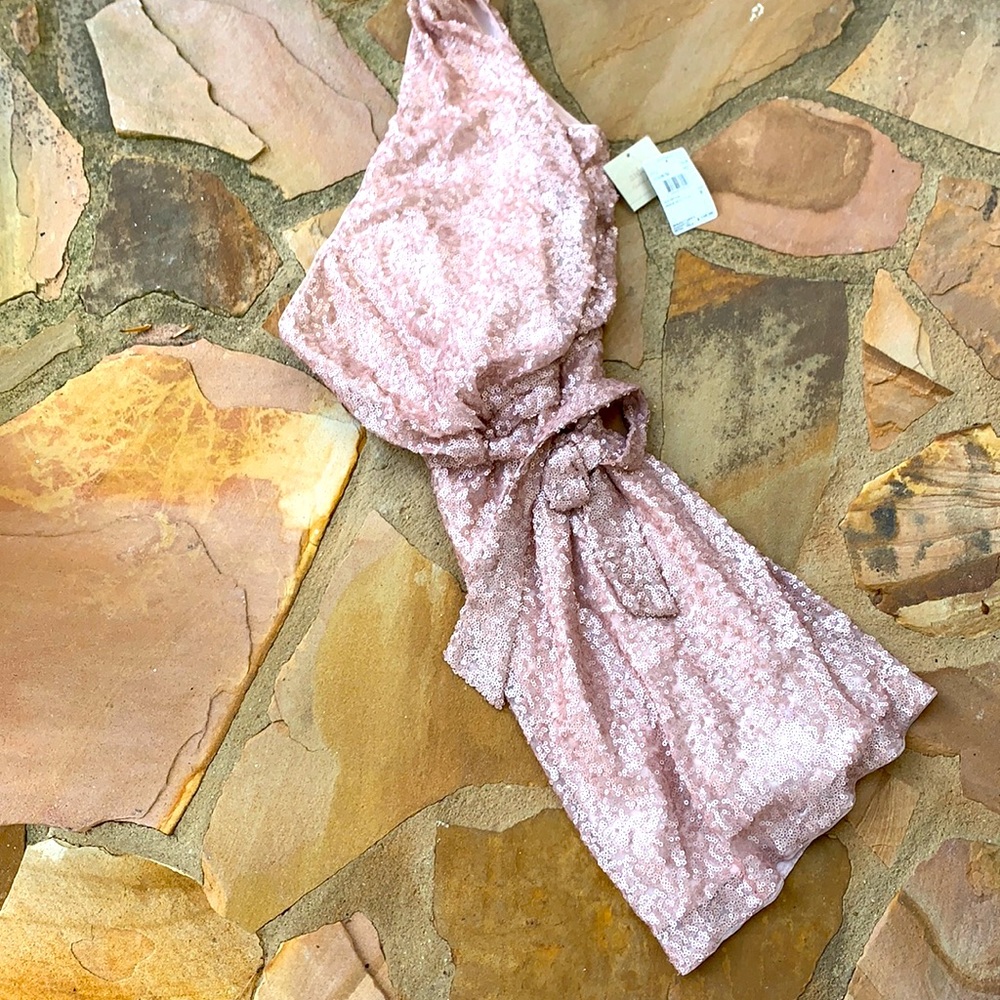 Aidan Mattox Dress Sequin Size 8 pink NWT